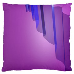 Verre Bleu Wave Chevron Waves Purple Standard Flano Cushion Case (two Sides) by Mariart