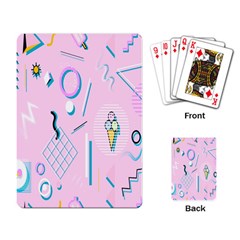 Vintage Unique Graphics Memphis Style Geometric Playing Card by Mariart