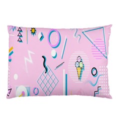 Vintage Unique Graphics Memphis Style Geometric Pillow Case (two Sides) by Mariart