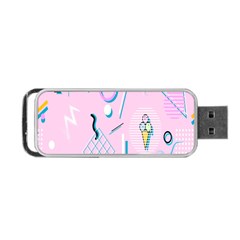 Vintage Unique Graphics Memphis Style Geometric Portable Usb Flash (two Sides) by Mariart