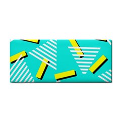 Vintage Unique Graphics Memphis Style Geometric Triangle Line Cube Yellow Green Blue Cosmetic Storage Cases by Mariart