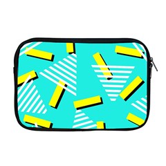 Vintage Unique Graphics Memphis Style Geometric Triangle Line Cube Yellow Green Blue Apple Macbook Pro 17  Zipper Case by Mariart