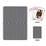 Vertical Lines Waves Wave Chevron Small Black Playing Card Back