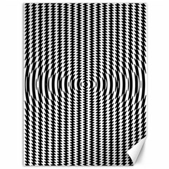 Vertical Lines Waves Wave Chevron Small Black Canvas 36  X 48  