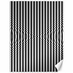 Vertical Lines Waves Wave Chevron Small Black Canvas 36  x 48   35.26 x46.15  Canvas - 1