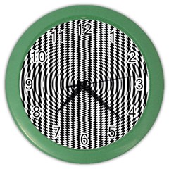 Vertical Lines Waves Wave Chevron Small Black Color Wall Clocks by Mariart