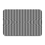 Vertical Lines Waves Wave Chevron Small Black Plate Mats 18 x12  Plate Mat