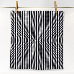 Vertical Lines Waves Wave Chevron Small Black Face Towel by Mariart