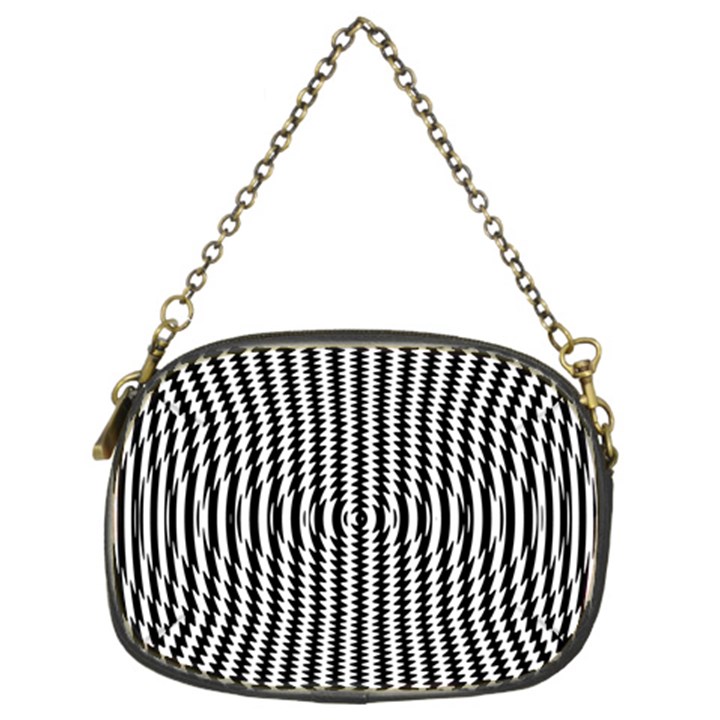 Vertical Lines Waves Wave Chevron Small Black Chain Purses (Two Sides) 