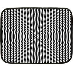 Vertical Lines Waves Wave Chevron Small Black Double Sided Fleece Blanket (mini) 