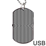 Vertical Lines Waves Wave Chevron Small Black Dog Tag USB Flash (One Side) Front