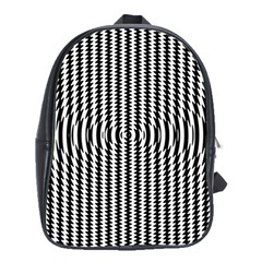 Vertical Lines Waves Wave Chevron Small Black School Bags (xl) 