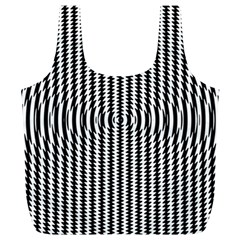 Vertical Lines Waves Wave Chevron Small Black Full Print Recycle Bags (l)  by Mariart