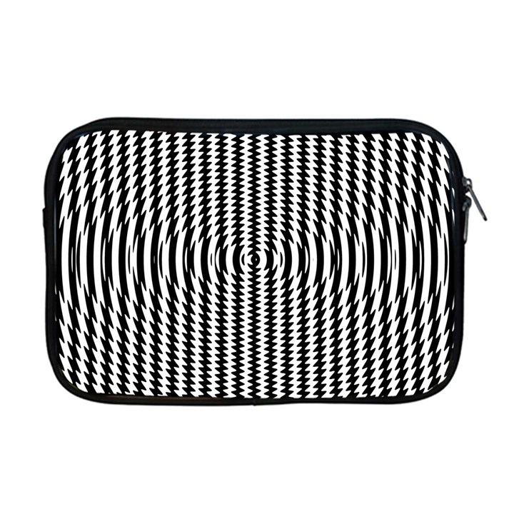 Vertical Lines Waves Wave Chevron Small Black Apple MacBook Pro 17  Zipper Case