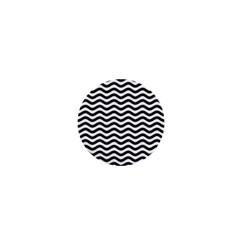 Waves Stripes Triangles Wave Chevron Black 1  Mini Buttons