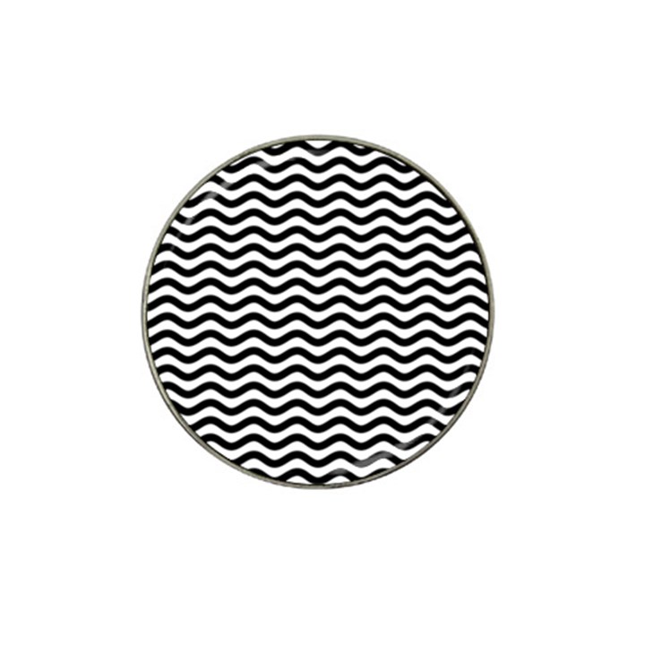 Waves Stripes Triangles Wave Chevron Black Hat Clip Ball Marker (10 pack)