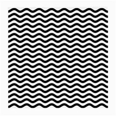 Waves Stripes Triangles Wave Chevron Black Medium Glasses Cloth (2-side)