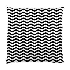 Waves Stripes Triangles Wave Chevron Black Standard Cushion Case (two Sides) by Mariart