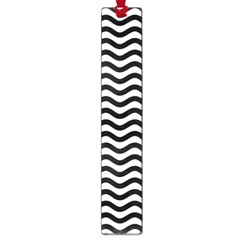 Waves Stripes Triangles Wave Chevron Black Large Book Marks by Mariart