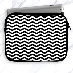 Waves Stripes Triangles Wave Chevron Black Apple Ipad 2/3/4 Zipper Cases by Mariart