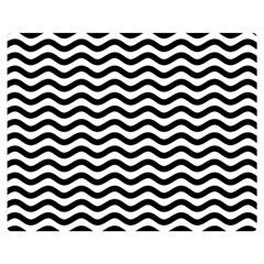 Waves Stripes Triangles Wave Chevron Black Double Sided Flano Blanket (medium)  by Mariart