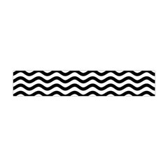 Waves Stripes Triangles Wave Chevron Black Flano Scarf (mini) by Mariart