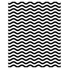 Waves Stripes Triangles Wave Chevron Black Drawstring Bag (small)