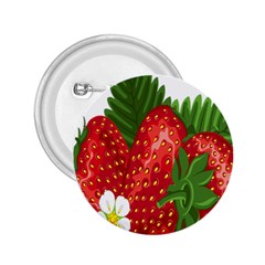 Strawberry Red Seed Leaf Green 2 25  Buttons by Mariart