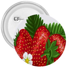 Strawberry Red Seed Leaf Green 3  Buttons by Mariart