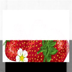 Strawberry Red Seed Leaf Green Rectangular Jigsaw Puzzl by Mariart