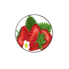 Strawberry Red Seed Leaf Green Hat Clip Ball Marker