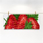 Strawberry Red Seed Leaf Green Cosmetic Storage Cases Front