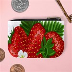 Strawberry Red Seed Leaf Green Mini Coin Purses Back