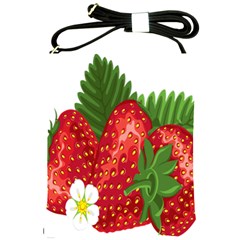 Strawberry Red Seed Leaf Green Shoulder Sling Bags