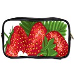 Strawberry Red Seed Leaf Green Toiletries Bags 2-Side Front