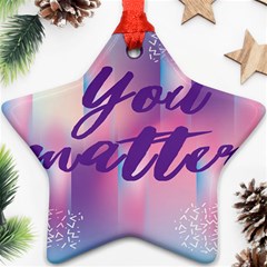 You Matter Purple Blue Triangle Vintage Waves Behance Feelings Beauty Ornament (star) by Mariart