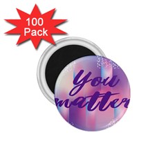 You Matter Purple Blue Triangle Vintage Waves Behance Feelings Beauty 1 75  Magnets (100 Pack)  by Mariart