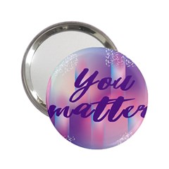 You Matter Purple Blue Triangle Vintage Waves Behance Feelings Beauty 2 25  Handbag Mirrors by Mariart