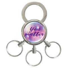 You Matter Purple Blue Triangle Vintage Waves Behance Feelings Beauty 3-ring Key Chains by Mariart