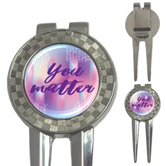 You Matter Purple Blue Triangle Vintage Waves Behance Feelings Beauty 3-in-1 Golf Divots