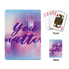 You Matter Purple Blue Triangle Vintage Waves Behance Feelings Beauty Playing Card by Mariart