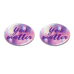 You Matter Purple Blue Triangle Vintage Waves Behance Feelings Beauty Cufflinks (oval) by Mariart