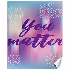 You Matter Purple Blue Triangle Vintage Waves Behance Feelings Beauty Canvas 16  X 20   by Mariart