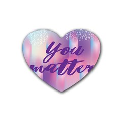 You Matter Purple Blue Triangle Vintage Waves Behance Feelings Beauty Heart Coaster (4 Pack) 