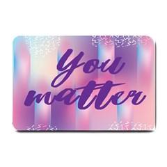 You Matter Purple Blue Triangle Vintage Waves Behance Feelings Beauty Small Doormat  by Mariart