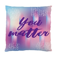 You Matter Purple Blue Triangle Vintage Waves Behance Feelings Beauty Standard Cushion Case (one Side) by Mariart