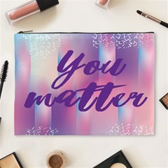 You Matter Purple Blue Triangle Vintage Waves Behance Feelings Beauty Cosmetic Bag (xl) by Mariart