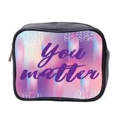 You Matter Purple Blue Triangle Vintage Waves Behance Feelings Beauty Mini Toiletries Bag 2-side