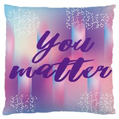 You Matter Purple Blue Triangle Vintage Waves Behance Feelings Beauty Large Cushion Case (one Side)