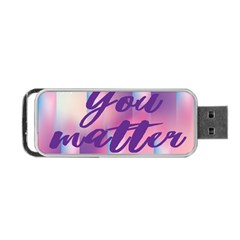 You Matter Purple Blue Triangle Vintage Waves Behance Feelings Beauty Portable Usb Flash (one Side) by Mariart